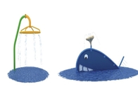 ガラス繊維の子供はしぶきのおもちゃのための運動場に水をまく公園装置に水をまく