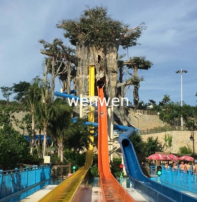 OEMのガラス繊維の屋外ティーネージャーのための大きいしぶき水公園のスライド14M